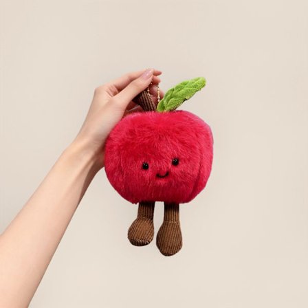 Plysjleketøy | Myk og søt hengende dukke | Klassisk gave til barn, 10-20 cm samleobjekt plysj**Big Apple