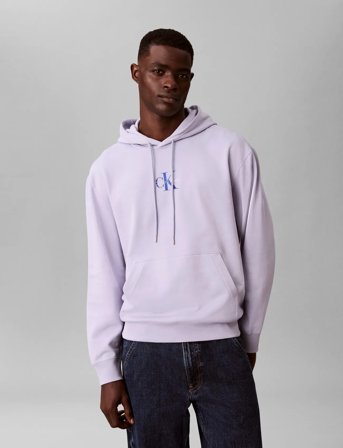 Calvin Klein Jeans Ls Eu 350Terry Micro Monologo Ho - Purple - M