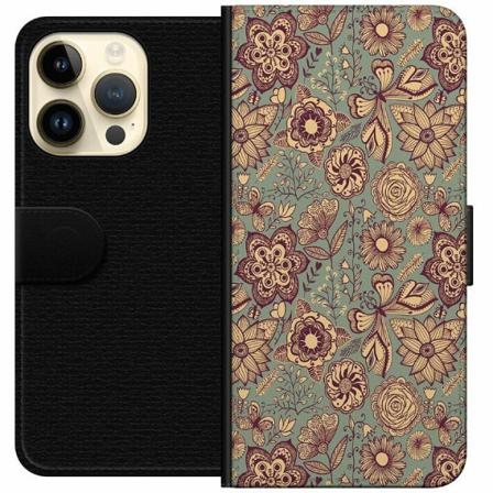 Apple Iphone 14 Pro Plånboksfodral Vintage Flowers