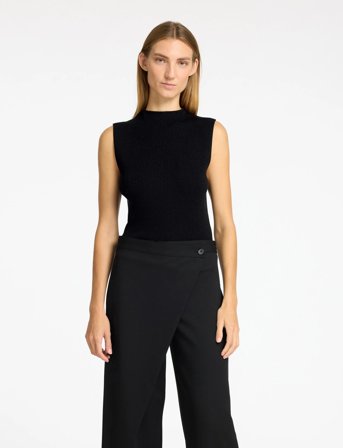 Selected Slflura Lurex Sl Knit High Neck - Black - L