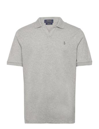 Classic Fit Stretch Mesh Polo Shirt Tops Polos Short-sleeved Grey Polo Ralph Lauren