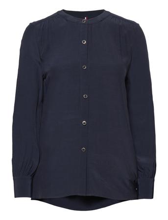 Button Down Relaxed Blouse Ls Blue Tommy Hilfiger