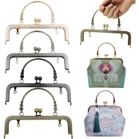 4 stk. 20 cm Metal Taskebeslag, Taske Spænde, Taske Lukning, Vintage