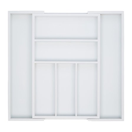 Bestikbakke bambus hvid