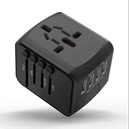 Universal Rejseadapter til UK/USA/EU/AUS/Kina/Japan 200 Lande, Med 4 USB Opladningsport International Væg Stik AC Stik til iPhone,