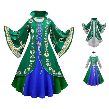 Børnepige Hocus Pocus Winifred Sanderson Kostume Sæt Ærme + Kappe Outfit