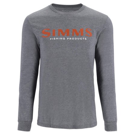 Simms Logo Shirt LS Athletic Heather - XXL