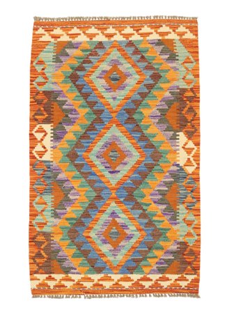 Oriental Kilim Afghan Old Style Rug 79X127 Wool, Afghanistan