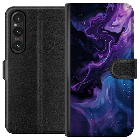 Kompatibelt Plånboksfodral till Sony Xperia 1 V Kosmisk marmoryta