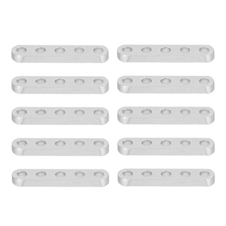 10 stk. Flade lige beslag, fastgørelse af aluminium 4 X 8 mm, forbinder lige beslag til robotteknisk udstyr 3102-0005-0040