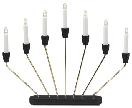 Konstsmide 3539-870TR Adventsljusstake förmässingad, Belysning