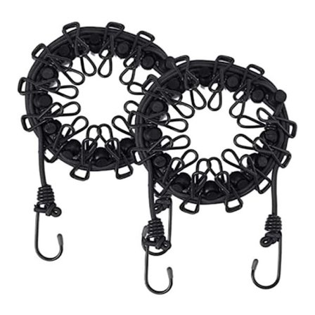 Kannettava vedettävä pyykkinaru matkustamiseen, säädettävä pyykkinaru, pyykkiteline sisä- ja ulkokäyttöön, 2 kpl musta