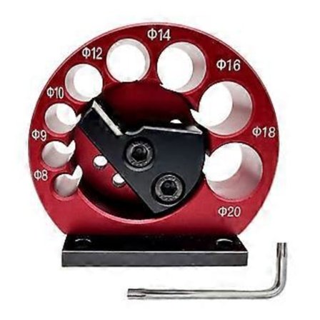 Hårdmetall Tappfräs 8 Hål Justerbar Skarp Tappmakare Kit för Träbearbetning Korkproduktion