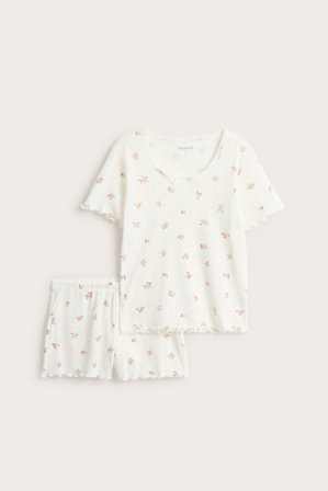 Kappahl | Zestaw piżamowy z wzorem pointelle | Różowy