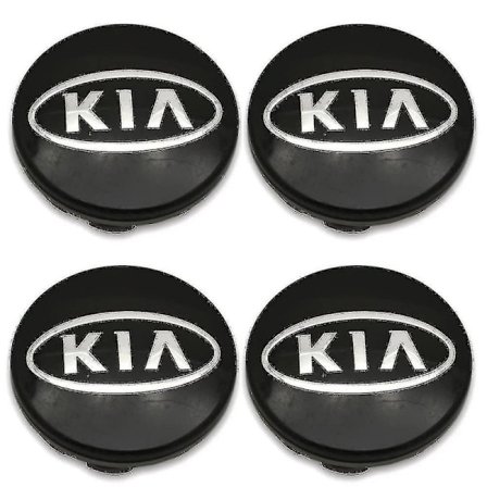 4-pak Sort Kia Bil Hjul Centerkapsler Navkapsler 60mm 4-pak til P
