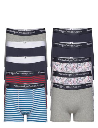 Maple 10-Pack Underwear - Gots/Vega Bokserit Monivärinen/Kuvioitu Knowledge Cotton Apparel