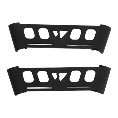 2 stk. Bærbar Camping Rack Side Spenne Svart Nylon Servise Hylle