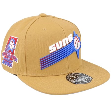 Mitchell & Ness - NBA Beige fitted Lippis - Phoenix Suns Sand And Sky Tan Fitted @ Hatstore