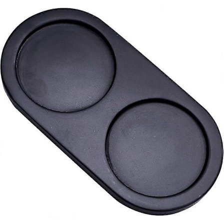 Svart Tre Salt- og Pepperkvern Brett Akasie Tre Brett Pepperkvern Holder Kverner & Shakers Salt- og Pepperkvern Stativ