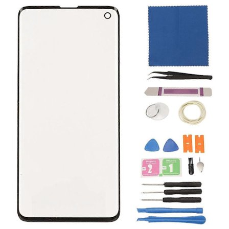 Samsung Galaxy S10 G973 Front Ydre Skærm Linse Glas Udskiftningskit - Sort (FMY)
