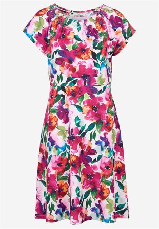 Cellbes of Sweden - Jerseykjole med et blomstermønster i flerfarvet/blomstret til damer i størrelse 42/44