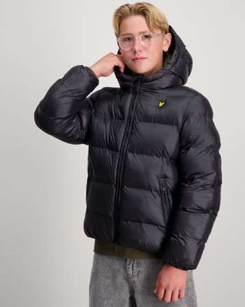 Lyle & Scott Cropped Puffer Coat Schwarz Jacken Jungen - Kids Brand Store