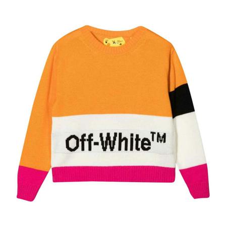 Off White - Stickade Tröjor & Koftor - Orange - Dam - Storlek: 152 Cm, Dam, Storlek: 152 CM