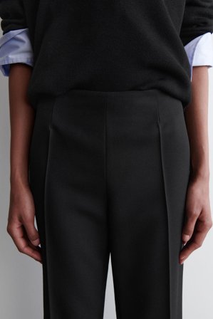 COS Femme Pantalon De Tailleur En Laine Mélangée in Noir