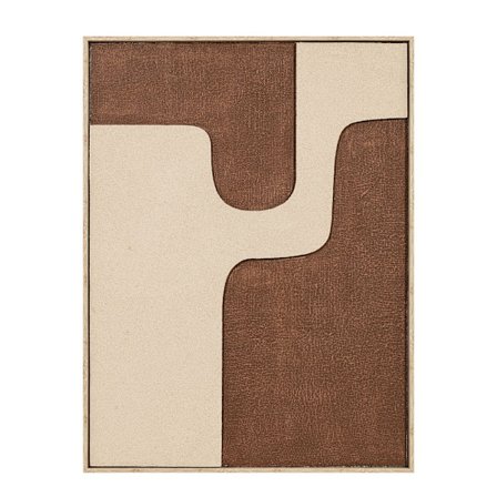 Lærredsmaleri med ramme, 60x80cm, brun beige