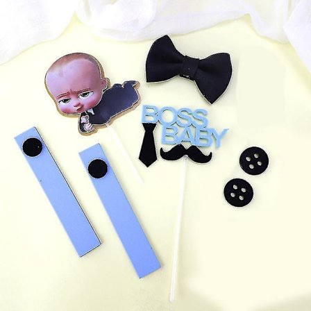 Ny Tecknad Chef Grattis på Födelsedagen Tårtdekoration Söta Pojkbaby Cupcake Toppers Babyshower Pojkar Barn Födelsedagsfest Tårtdekorationer (FMY)
