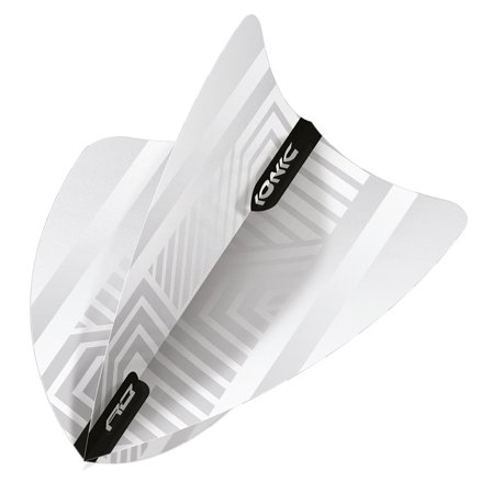 Red Dragon Darts Flights Hardcore Freestyle White/Grey 100 Micron 3 Sets 9 Pieces Plastic Dart Flights Accessories