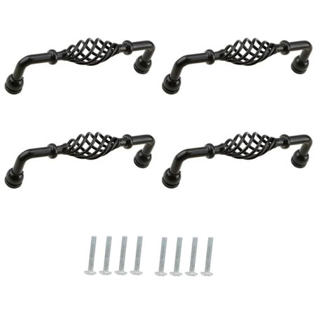 4 stk. Greb - Sort/96mm Dørknapper Møbler Køkken Europæisk