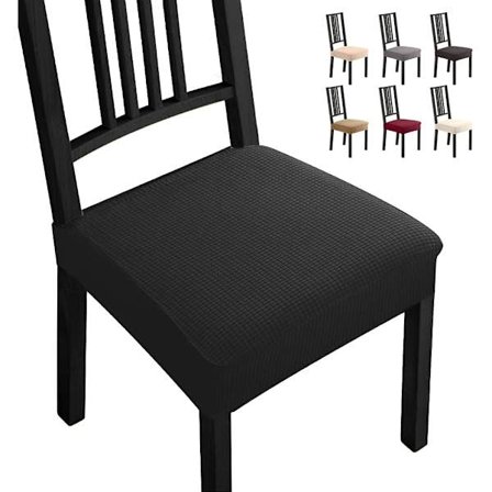 6-pack stolskydd för matstolar - Universell passform - Spandexöverdrag - Avtagbara stolsöverdrag - Mycket lätta att rengöra och hållbara (6-pack, 