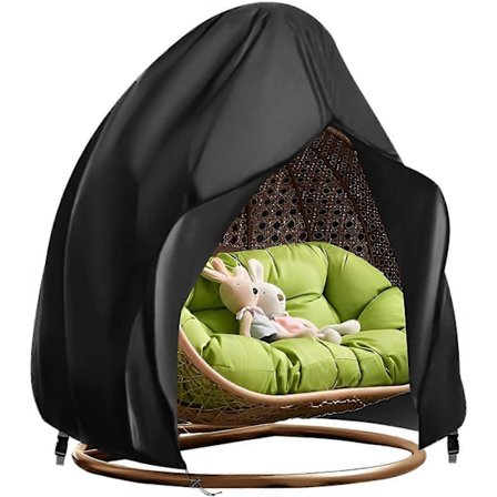 Æggestolebetræk til 2 personer, vandtætte betræk til hængende havestole, store betræk til gyngestole i flet 231 x 203 cm