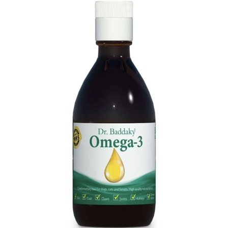 Dr. Baddaky Omega-3 fiskeolje til dyr 200 ml