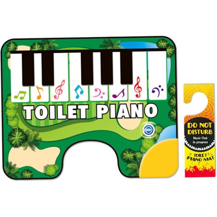 Toilet Klaver Måtte 61x48 cm - 3 Tilstande Vandtæt & Skridsikker Musik Gulvmåtte, Interaktivt Badeværelses Sensorisk Legetøj til Familiesjov Børn 