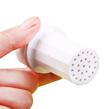 2-osainen valkoinen valkosipulinpuristin - valkosipulinleikkuri: Valkosipulinpuristin ja säilytys