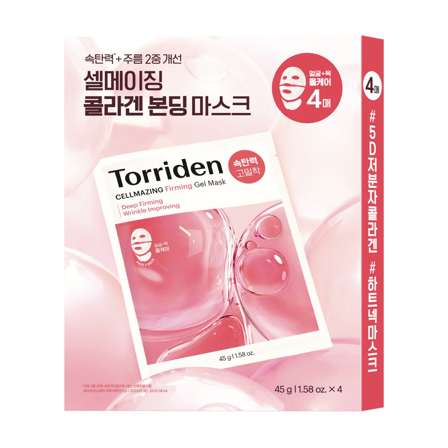 Torriden CELLMAZING Firming Gel Mask (Face & Neck), 4 stk.