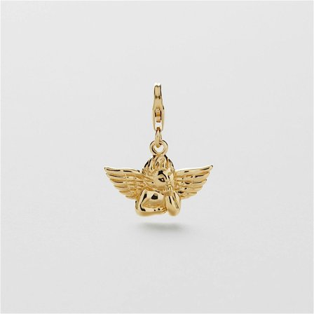 Angel Charm - 24K GULDPLÄTERAT STERLING SILVER - Safira