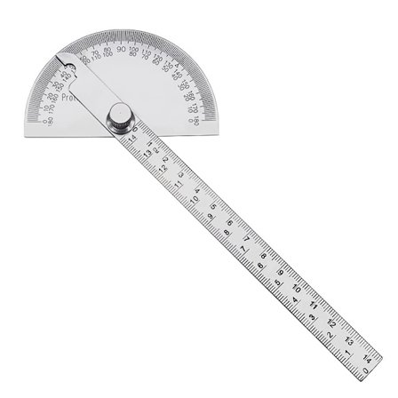 180 graders vinkelmåler, justerbar vinkellineal til tegning og mig