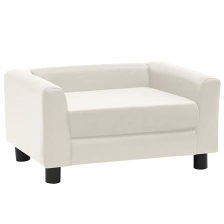 Vidaxl Hundsoffa Skumdyna Gräddvit 60x43x30 Cm Plysch & Konstläd Creme