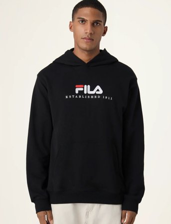 FILA Valsera Regular Logo Hoodie - Black - XL