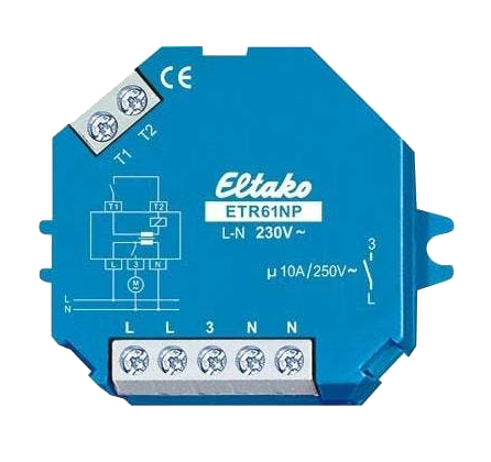 Eltako ETR61NP-230V Relä 10 A, 250 V (AC), ej potentialfri, Belysning
