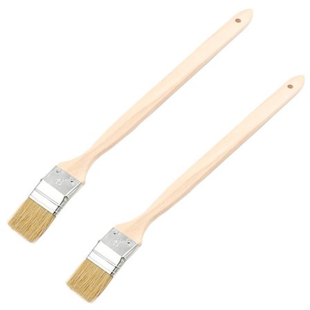 2 stk malerpensel bøjet hoved træhåndtag