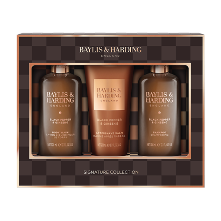 Baylis & Harding Men's Black Pepper & Ginseng Body Trio Gift Set, 1 sett