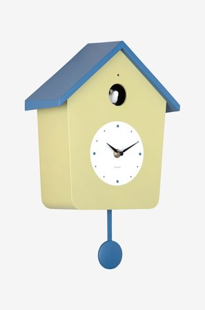 Karlsson - Veggklokke Cuckoo Light - Blå - Veggklokker & bordklokker - Fra Homeroom