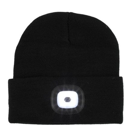 Hætte med LED-lys - Svart