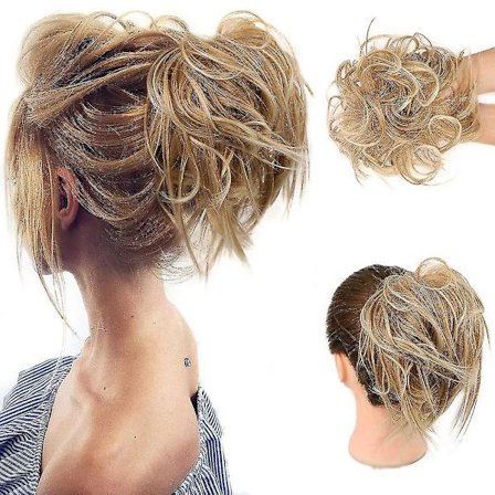 Tousled Updo Messy Bun Hårstykke Hårforlængelse Hestehale Med Elastisk Elastik Updo Hestehale Hårstykke Syntetiske Hårforlængelser Scrunchies Ponytai