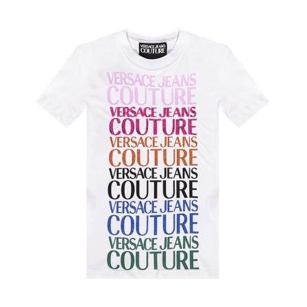 Versace Jeans Couture - T-shirts - Vit - Dam - Storlek: M, Dam, Storlek: M