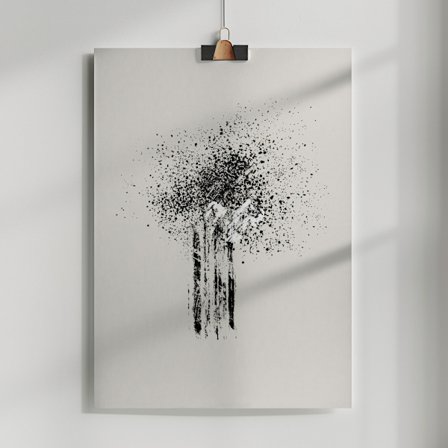 Brush splatters #5 Poster 50x70 cm